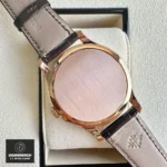 Back view of the Super Clone Patek Philippe Calatrava Rose Gold 5227R