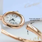 Cartier Baignoire 1920 Rose Gold Dupe Watch Bracelet Opening