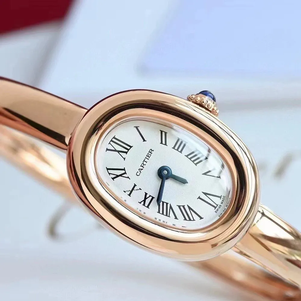 Cartier Baignoire 1920 Rose Gold Dupe Watch Case Detail