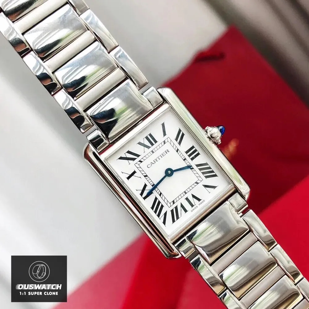 Close-up of Cartier Tank Must WSTA0051 Watch Dial