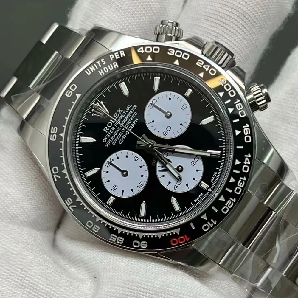 Side View of Daytona Le Mans Rolex 126529LN Super Clone Watch with Dial Close-Up