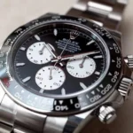 Super Clone ROLEX Daytona Le Mans White Gold 126529LN Watch Dial and Bezel Close-Up