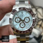 Handheld Rolex Daytona Ice-Blue Dial Super Clone Watch Front Display