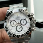Rolex Daytona Panda 116500LN Watch White Dial Detail Display