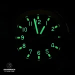 Nighttime luminous display effect of the Super Clone Patek 5167R Aquanaut Rose Gold watch