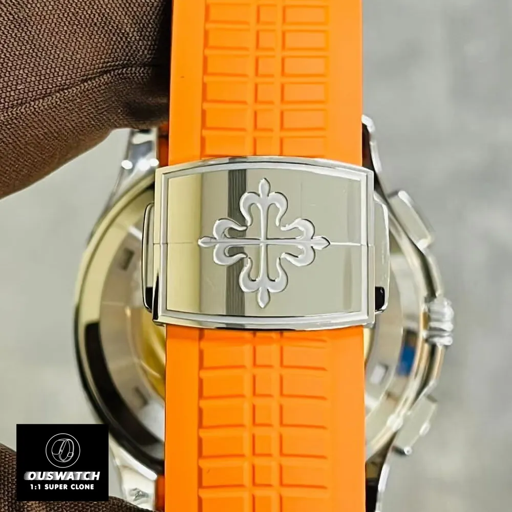 Super clone Patek Philippe Aquanaut Black with Yellow Rubber Strap and Stainless Steel Clasp