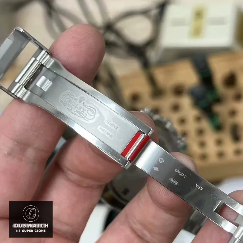 Rolex Daytona Ice Blue Dial Super Clone Watch Stainless Steel Clasp in Open Position