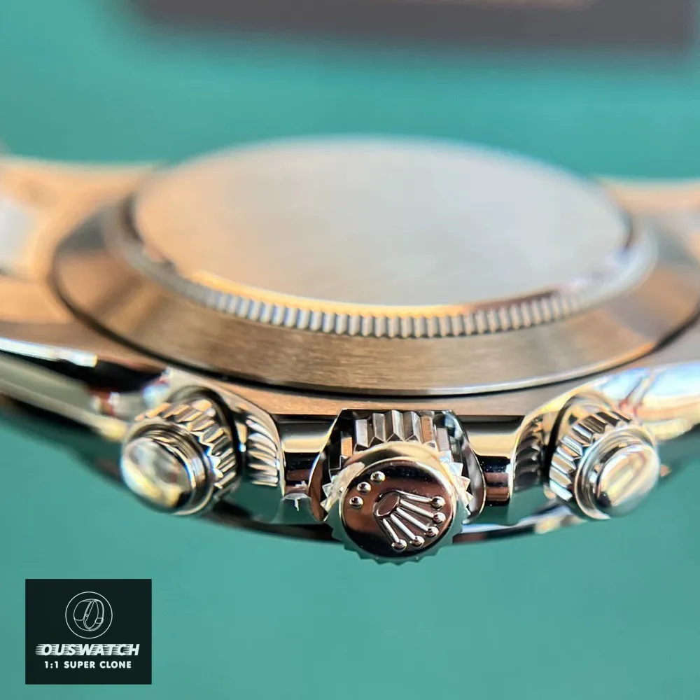 Rolex Daytona White Dial 116500LN Super Clone Watch Back View and Buttons