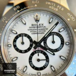 Enlarged View of Rolex Daytona White Dial 116500LN-0001 Super Clone Watch Detailed Dial Information