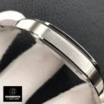 Close-up side view of the Super Clone Men's Cartier Santos Large WSSA0018 Watch, focusing on the stainless steel details.