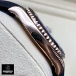 Side craftsmanship details of the Super Clone Rolex Yacht-Master Rose Gold watch