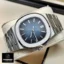 Super Clone 5711 Patek Philippe Blue Dial watch displayed inside the packaging box