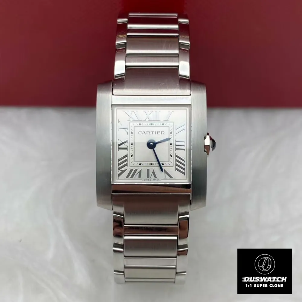 Super Clone Cartier Tank Francaise WSTA0105 Watch Dupe Front view
