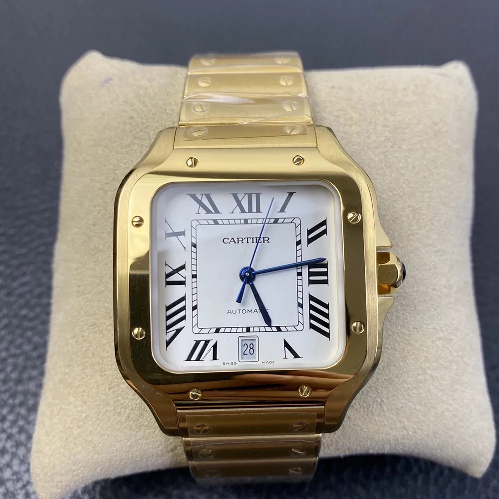 Super Clone Cartier Yellow Gold Watch WGSA0029 front close-up