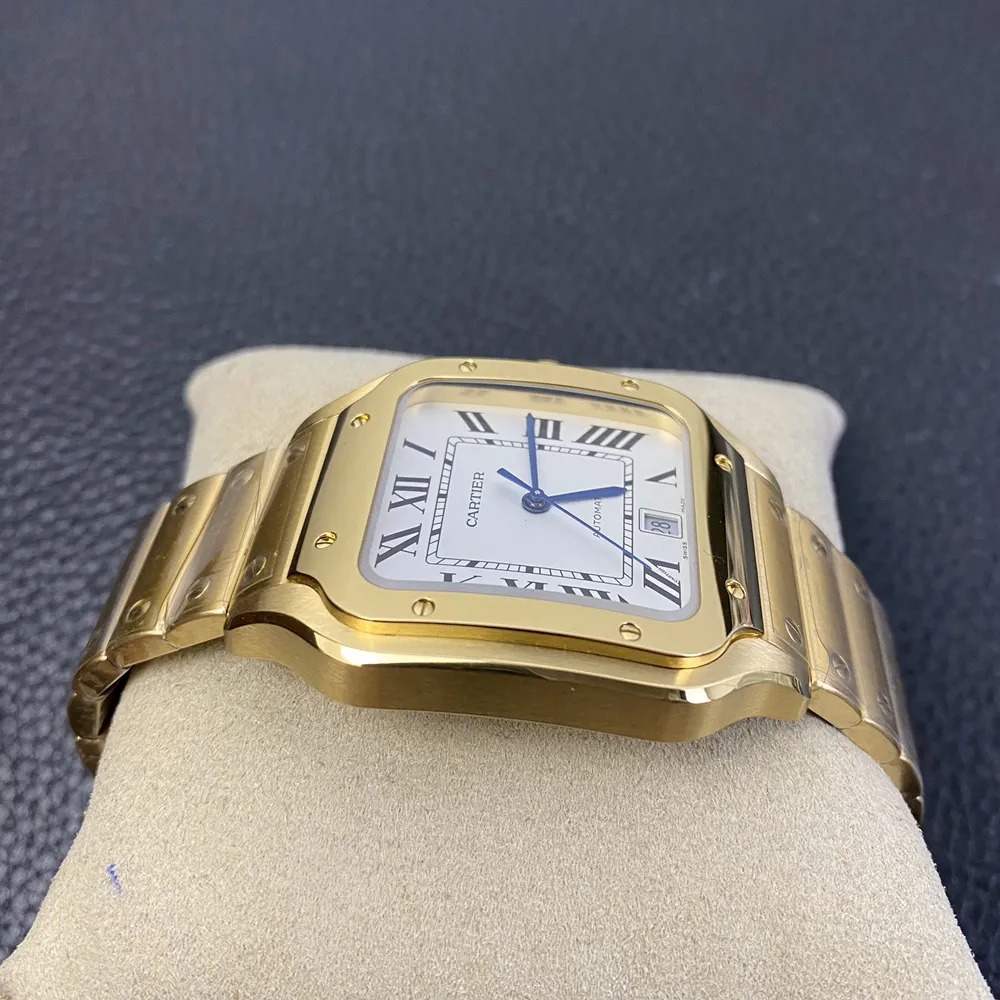 Super Clone Cartier Yellow Gold Watch WGSA0029 side case close-up