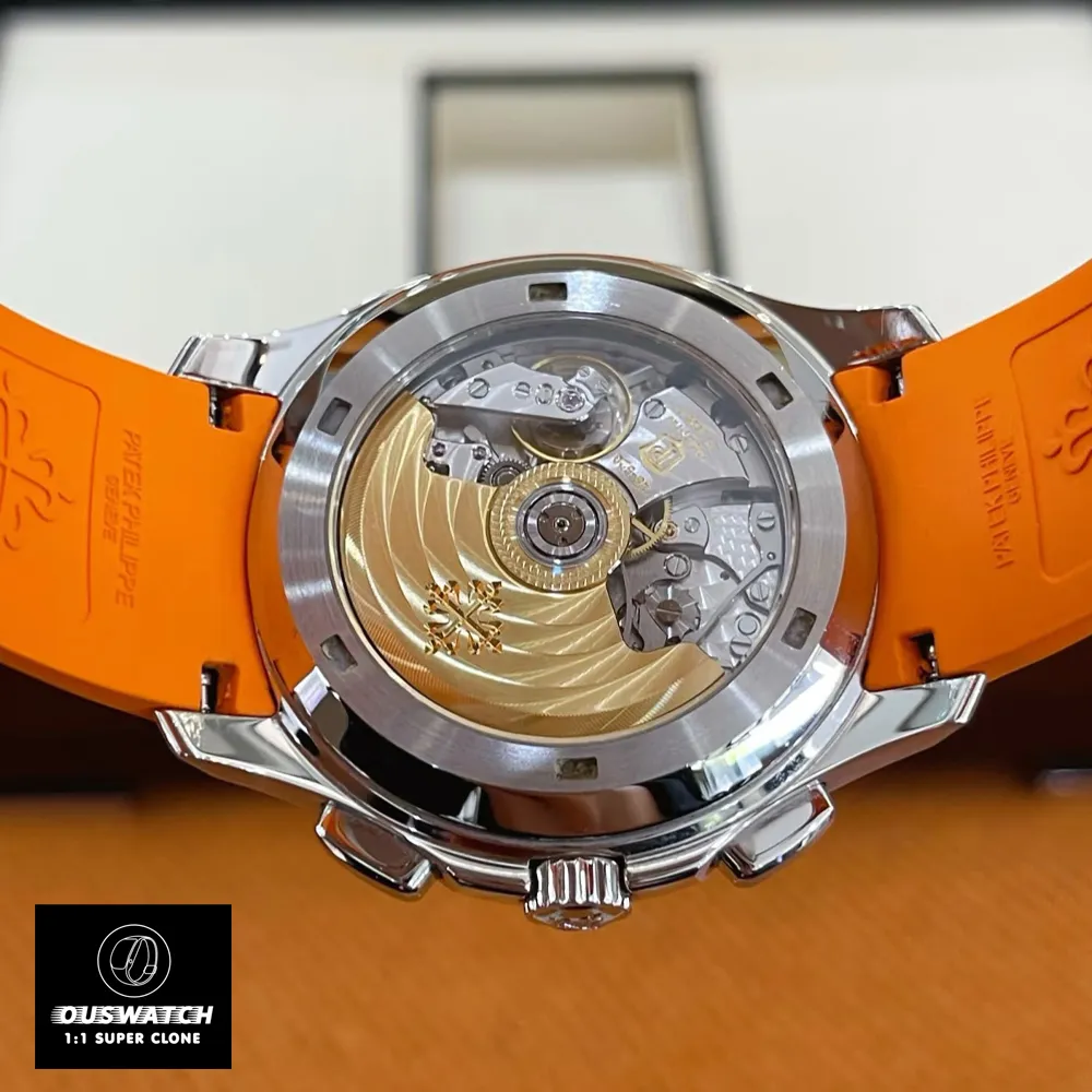 Super Clone Patek Philippe Aquanaut Black Watch Backside Detailed Close-Up