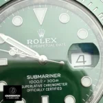 Rolex Submariner Hulk Close-up of the Dial After Magnification