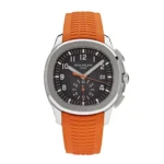 Super Clone Patek Philippe Aquanaut Black Dial, Stainless Steel Case, Rubber Strap Full Display