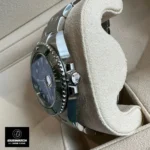 Side view of the crown on the Super Clone Rolex Kermit 126610LV watch