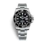 Super Clone Black ROLEX Submariner 116610LN watch, featuring a black dial, black ceramic bezel, and stainless steel case