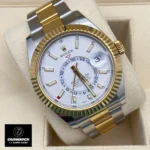 Replica Rolex Sky-Dweller White Dial 120° Profile - Oyster bracelet & Twinlock Crown