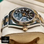 Replica Sky-Dweller m336933-0003 Side Profile - Fluted Bezel & Twinlock Crown Detail