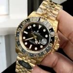 75-Degree Angle View of Men's Rolex Gold Watch 126718GRNR