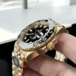 Super Clone Men's Rolex Gold Watch 126718GRNR Side View, Gold Case and Crown