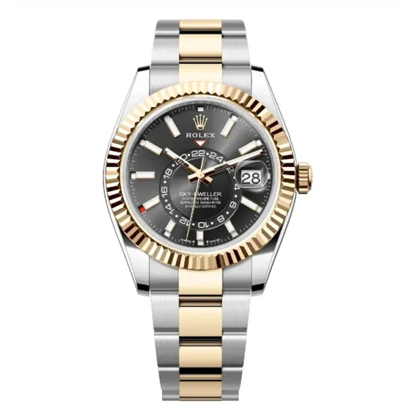 Rolex Sky-Dweller m336933-0003 Two-Tone Black Dial - Premium Steel & Yellow Gold Replica