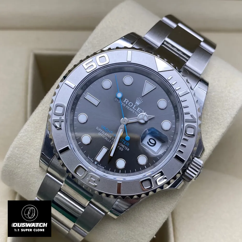 Close-up of Rhodium Grey Dial on Rolex 126622