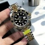 120-Degree Angle Panoramic Display of Rolex 2-Tone Watch 126713GRNR.