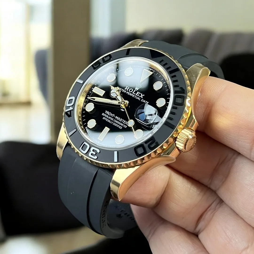 Super Clone Rolex 226658 Yellow Gold Watch 45-Degree Angle Front View