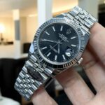 Rolex Datejust Black Dial 41mm 126334 Replica Watch 45-degree Angle View