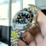 Super Clone Rolex GMT Two-Tone 126713GRNR Watch 75-Degree Angle Display.