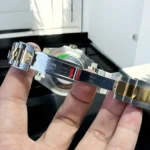 Super Clone Rolex GMT Two-Tone 126713GRNR Watch Folding Oysterlock Safety Clasp.