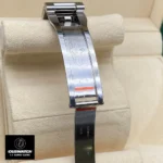 Replica Rolex Oyster Perpetual 41 Stainless Steel watch featuring a folding Oysterclasp, ensuring a secure fit and comfortable wear.