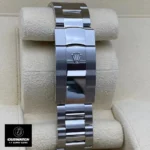 Replica Rolex Sky Dweller Blue Dial watch featuring the iconic Oyster bracelet for a secure and comfortable fit.