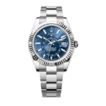 Rolex Sky Dweller Blue Oystersteel m336934-0005 Top Replica watch with premium detailing and classic blue dial.