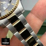 Super Clone Rolex Submariner Two Tone Black 116613LN watch with gold and 904L stainless steel two-tone bracelet