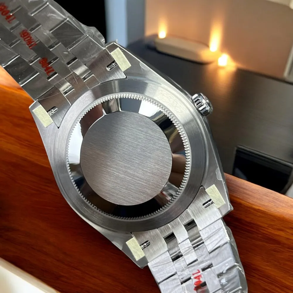 Rolex Wimbledon Datejust 41mm 126334 Replica Watch - Back View of 904L Stainless Steel Case