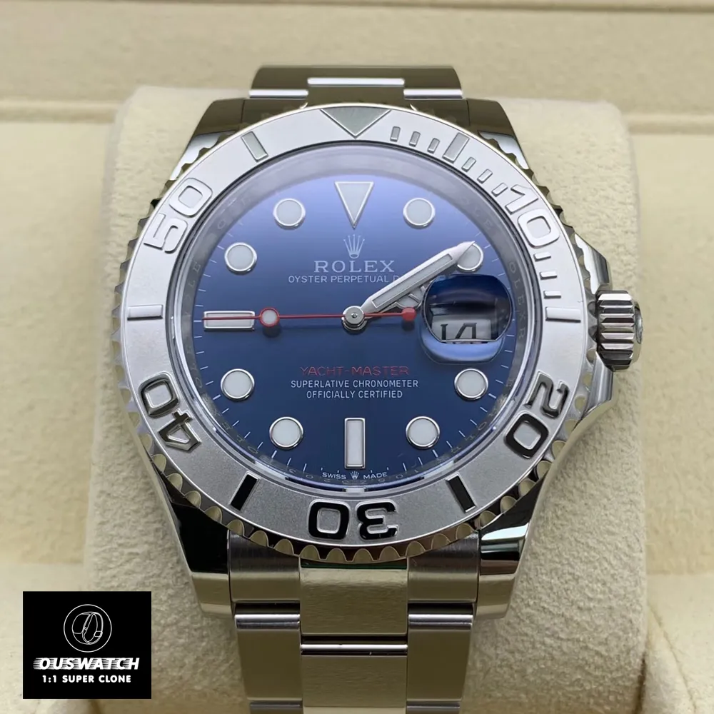 Super Clone Rolex Yacht Master Blue Dial 40mm 126622 watch front view