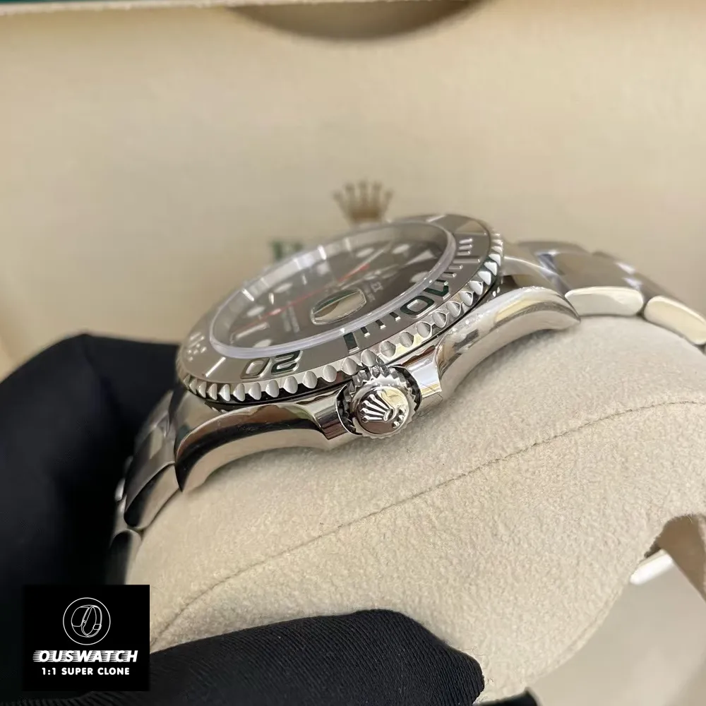 Super Clone Rolex Yacht Master Blue Face 126622 watch side crown display
