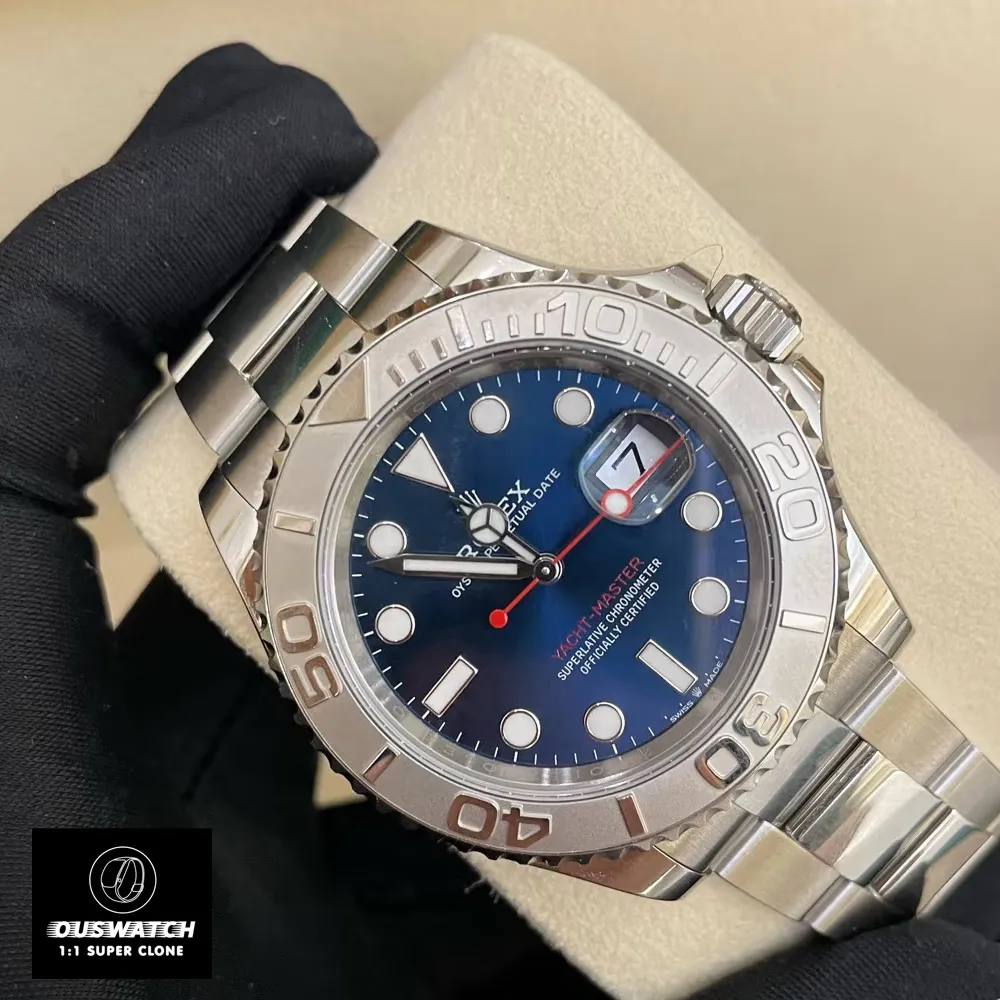 Rolex Yacht Master Platinum watch 120-degree front view
