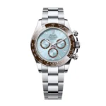 Super Clone Rolex Daytona Ice Blue Dial Brown Bezel 126506 Watch:Panoramic view, fully displaying the watch design