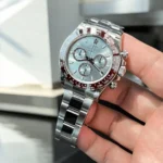 Super Clone Rolex Cosmograph Daytona 126506 - Front View Featuring Ice Blue Dial and Chestnut Brown Cerachrom Bezel