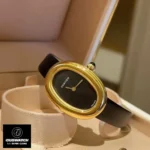 Cartier Baignoire Gold WGBA0040 Watch Dupe - Oblique 140° Perspective Showcasing Oval Case Design