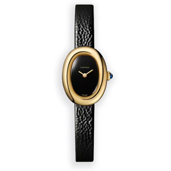 Cartier Baignoire Gold Ladies Mini Mode WGBA0040 Watch Dupe - 140-Degree Angle View of Luxury Replica Timepiece