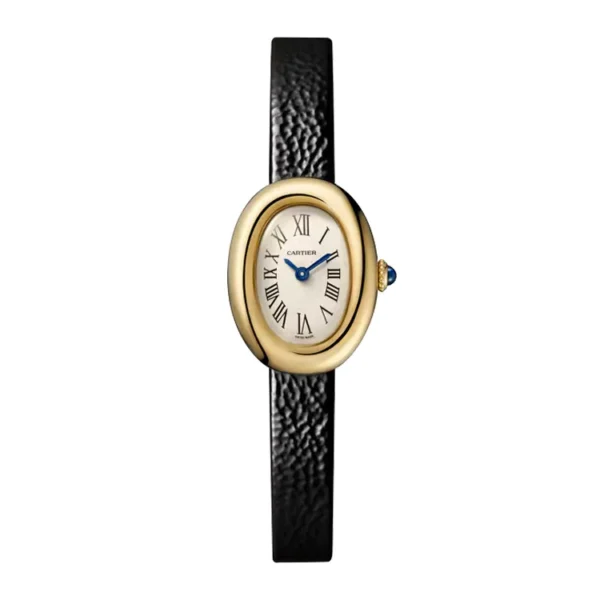 Cartier Baignoire Mini Mode WGBA0017 yellow gold watch dupe, elegant oval design for women