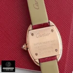 Rear view of the Cartier Baignoire WJBA0031 small watch dupe