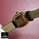 Cartier Mini Baignoire WGBA0017 watch dupe back view showing caseback design